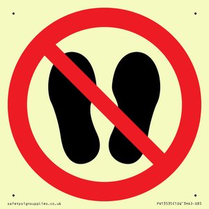 Do not step or stand here symbol only